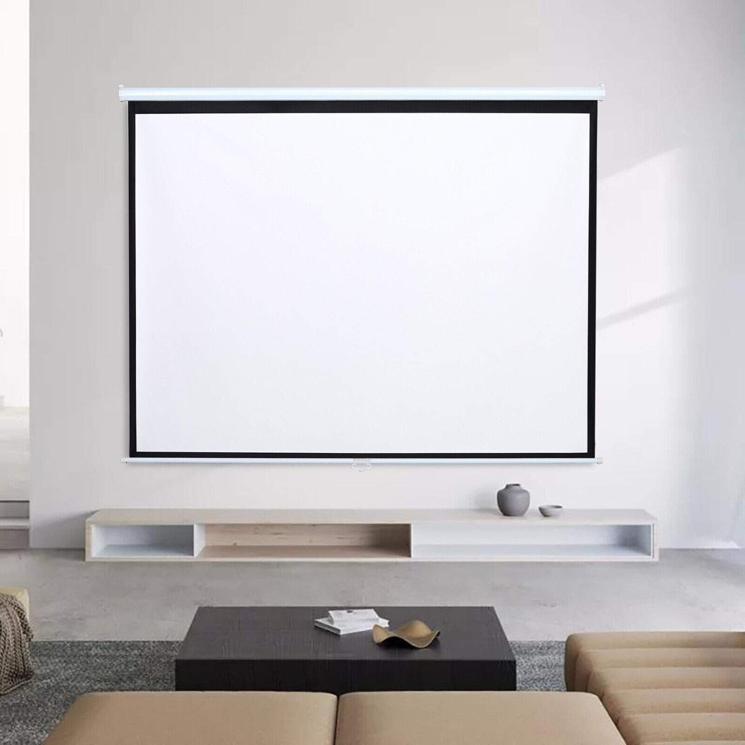 204 cm x 204 cm Wall Mounted Projection Screen 114″ Impress Ltd