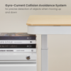 ERGONEX height-adjustable sit-stand desk with white frame and light wood top, featuring built-in control panel, USB ports, and under-desk drawer – ideal for modern home or office workspaces in Mauritius