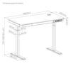 ERGONEX height-adjustable sit-stand desk with white frame and light wood top, featuring built-in control panel, USB ports, and under-desk drawer – ideal for modern home or office workspaces in Mauritius